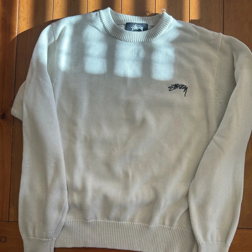 Stussy Off-White Crewneck Sweater for Men - Picture 3 of 7